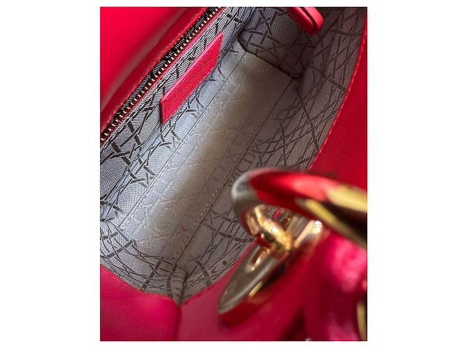 Lady Dior Mini in Pink Cannage Lambskin Leather - view 18