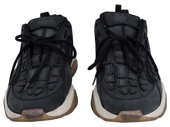 Baskets Amiri Bone Runner en daim noir - vue 3