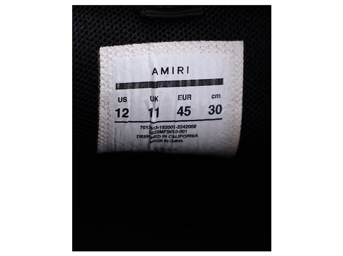 Baskets Amiri Bone Runner en daim noir - vue 6