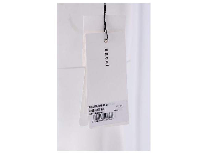 Sacai Jacquard Hooded Jacket in Multicolor Cotton - view 4