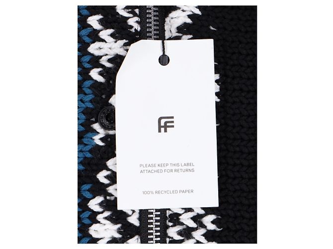 Sacai Jacquard Hooded Jacket in Multicolor Cotton - view 6