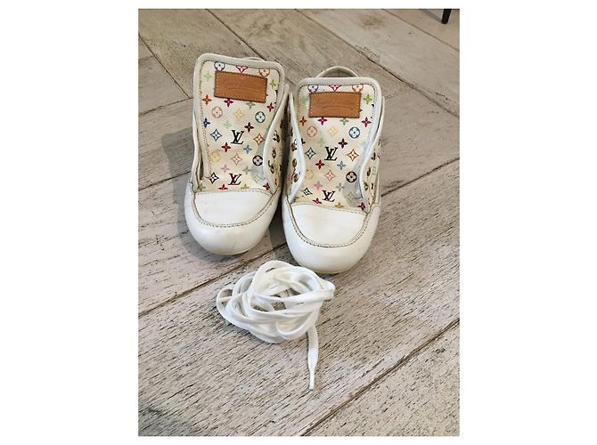 Sneakers Louis Vuitton in pelle multicolore - vista 2