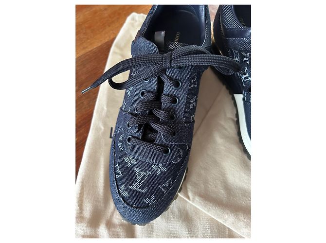 Sneakers Louis Vuitton in denim blu navy 36 - vista 2