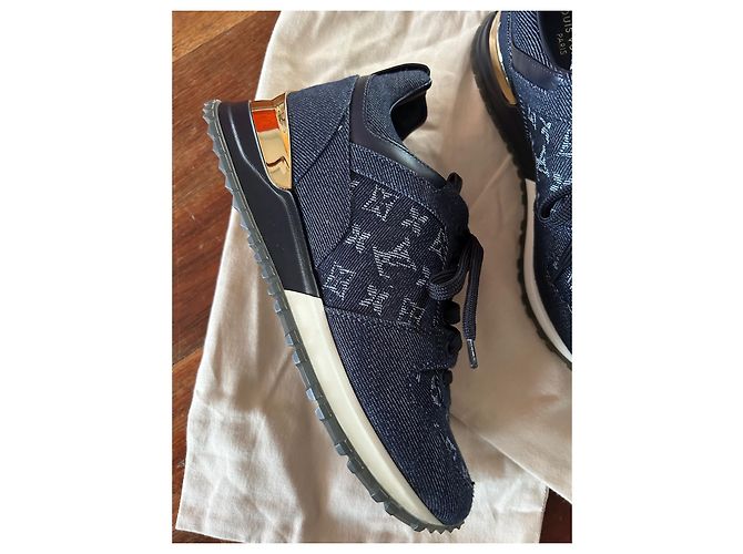 Sneakers Louis Vuitton in denim blu navy 36 - vista 4