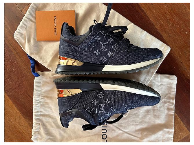 Sneakers Louis Vuitton in denim blu navy 36 - vista 9