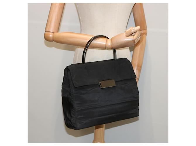 PRADA Borsa a mano Nylon Nero Auth ar11455B - vista 25