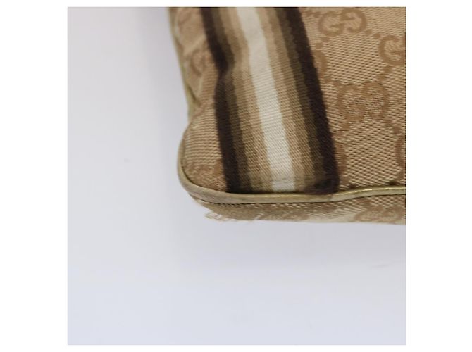 Borsa a tracolla GUCCI Canvas GG Sherry Line Nero Beige Marrone 144388 auth 67062 - vista 14