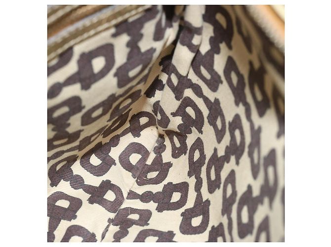 Borsa a tracolla GUCCI Canvas GG Sherry Line Nero Beige Marrone 144388 auth 67062 - vista 18