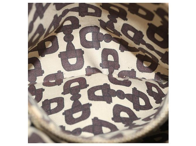 Borsa a tracolla GUCCI Canvas GG Sherry Line Nero Beige Marrone 144388 auth 67062 - vista 20