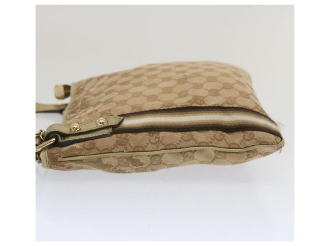 Borsa a tracolla GUCCI Canvas GG Sherry Line Nero Beige Marrone 144388 auth 67062 - vista 3