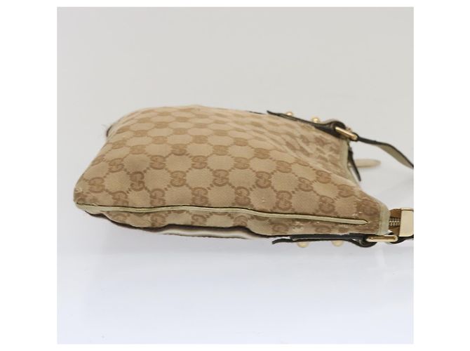 Borsa a tracolla GUCCI Canvas GG Sherry Line Nero Beige Marrone 144388 auth 67062 - vista 4
