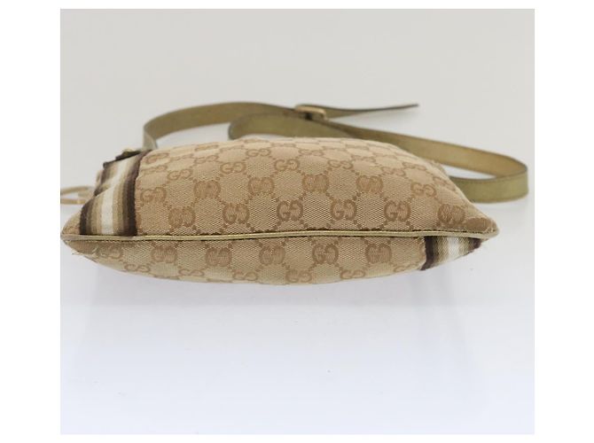 Borsa a tracolla GUCCI Canvas GG Sherry Line Nero Beige Marrone 144388 auth 67062 - vista 5