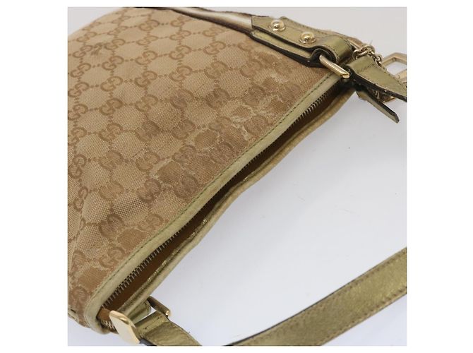 Borsa a tracolla GUCCI Canvas GG Sherry Line Nero Beige Marrone 144388 auth 67062 - vista 6