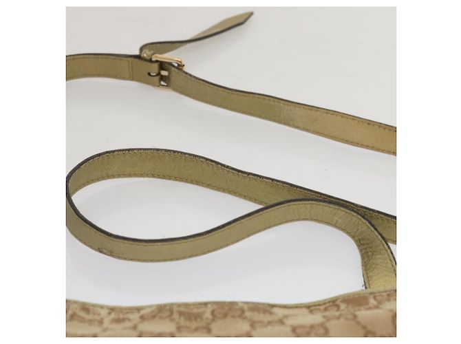Borsa a tracolla GUCCI Canvas GG Sherry Line Nero Beige Marrone 144388 auth 67062 - vista 8