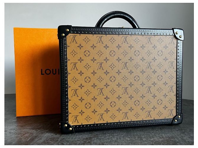 Louis Vuitton Coteville 40 reverse borsa lavoro pelle nera Nero - vista 8