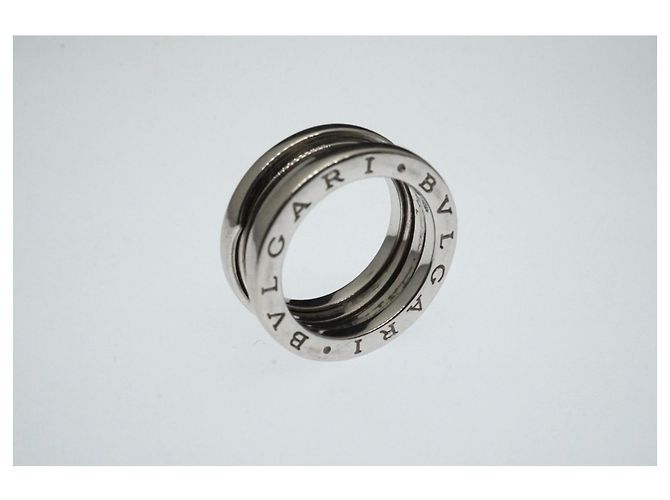 Bulgari Bvlgari B.Zero1 18K Weißgold 3 Band Ring Größe 54 Silber-Gold-Hardware Gold hardware - Ansicht 2