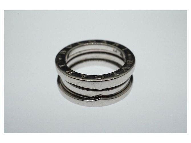 Bulgari Bvlgari B.Zero1 18K Weißgold 3 Band Ring Größe 54 Silber-Gold-Hardware Gold hardware - Ansicht 4