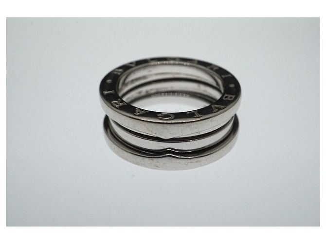 Bulgari Bvlgari B.Zero1 18K Weißgold 3 Band Ring Größe 54 Silber-Gold-Hardware Gold hardware - Ansicht 5