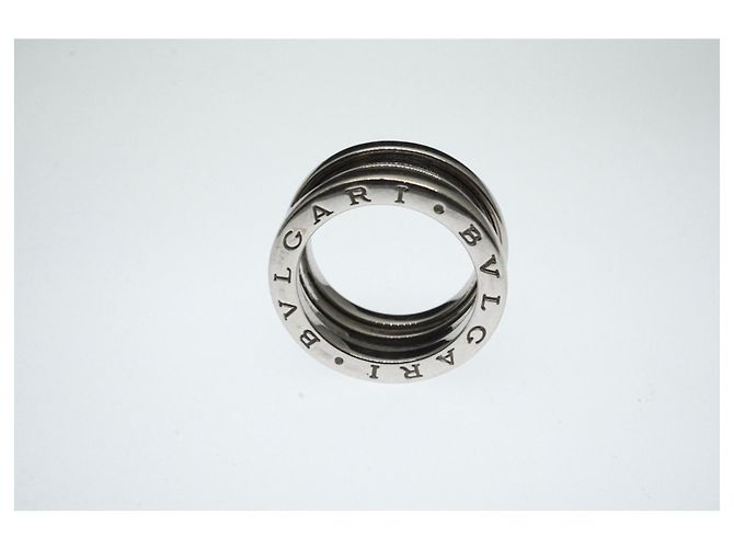 Bulgari Bvlgari B.Zero1 18K Weißgold 3 Band Ring Größe 54 Silber-Gold-Hardware Gold hardware - Ansicht 7