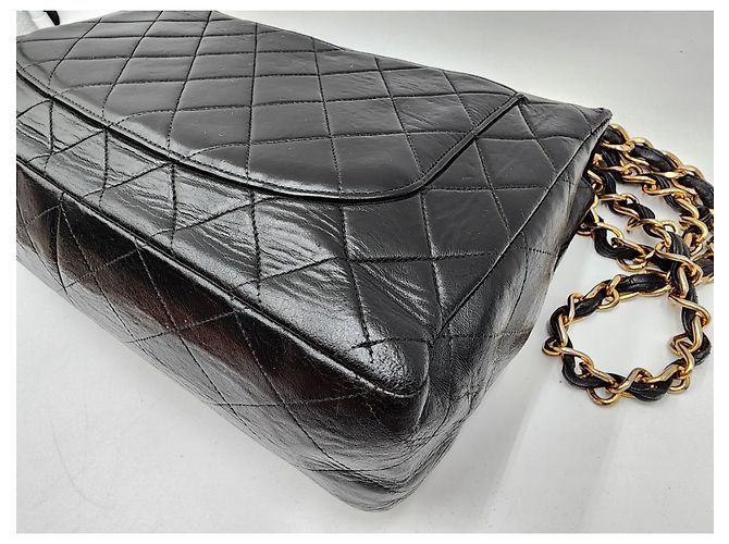 Borsa a tracolla Chanel Timeless Classic Jumbo Nero - vista 8