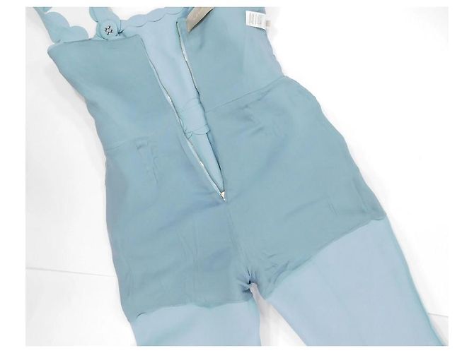 Mono azul de seda y poliéster Elie Saab - vista 10
