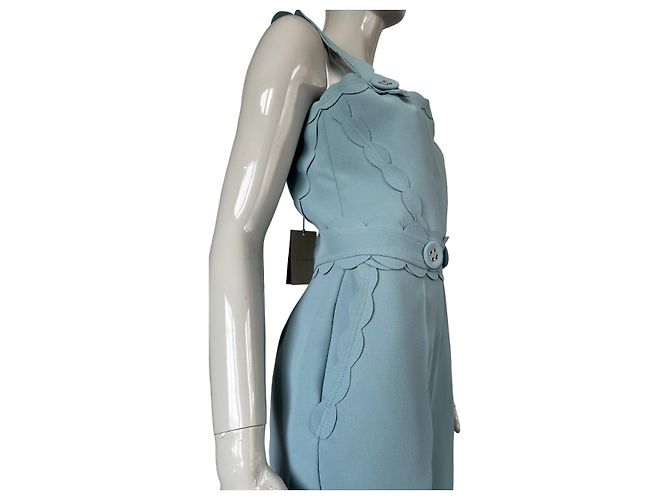 Mono azul de seda y poliéster Elie Saab - vista 2