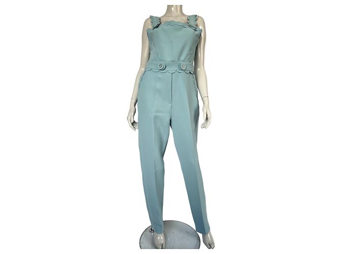 Mono azul de seda y poliéster Elie Saab - vista 3