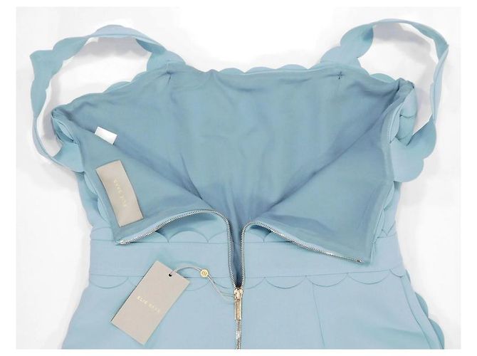 Mono azul de seda y poliéster Elie Saab - vista 4