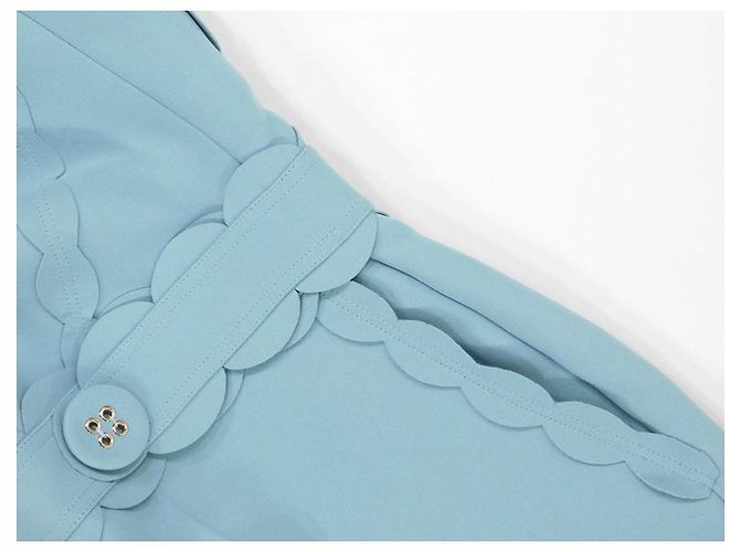 Mono azul de seda y poliéster Elie Saab - vista 7