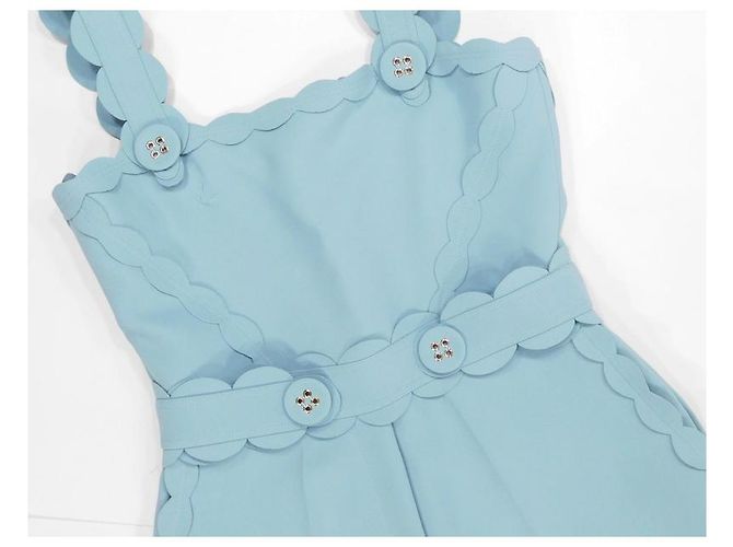 Mono azul de seda y poliéster Elie Saab - vista 8