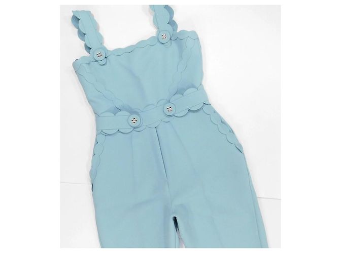 Mono azul de seda y poliéster Elie Saab - vista 9