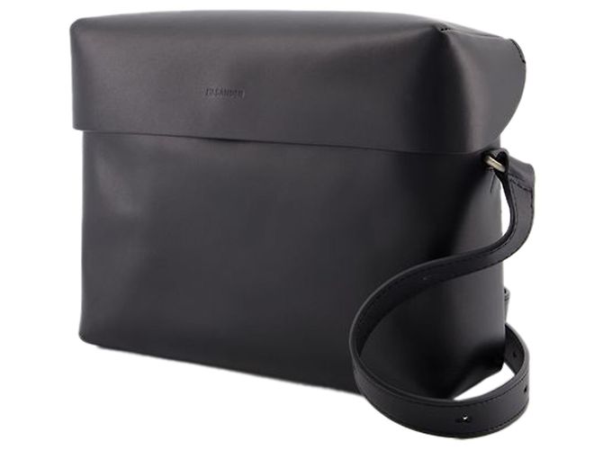 Borsa a tracolla con coperchio - Jil Sander - Pelle - Nera - vista 2