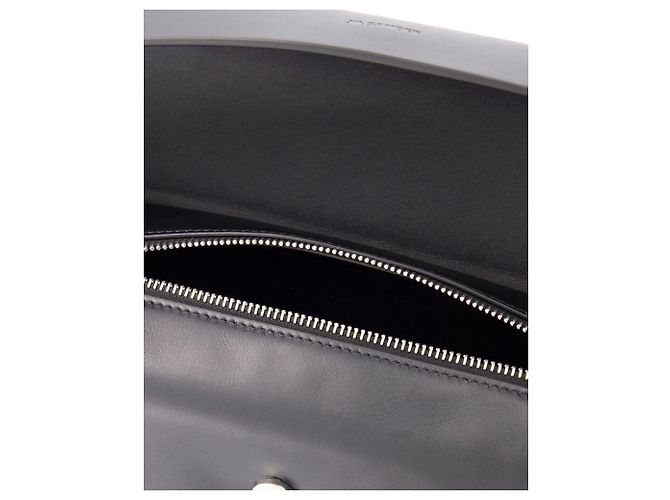 Borsa a tracolla con coperchio - Jil Sander - Pelle - Nera - vista 4