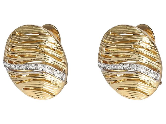 Roberto Coin Elefantino Orecchini con diamanti in 18K oro giallo 0.1 ctw D'oro Metallico - vista 3