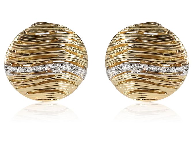 Roberto Coin Elefantino Orecchini con diamanti in 18K oro giallo 0.1 ctw D'oro Metallico - vista 5