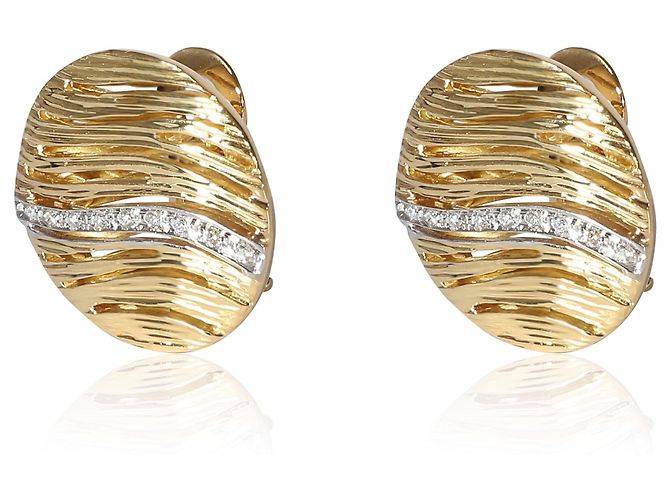 Roberto Coin Elefantino Orecchini con diamanti in 18K oro giallo 0.1 ctw D'oro Metallico - vista 7