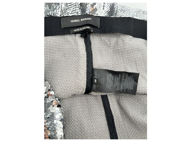 Isabel Marant Hose T.FR 38 Polyester Silber - Ansicht 3