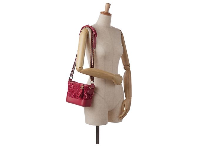 Chanel Rosso Piccolo Tweed Gabrielle Hobo - vista 11