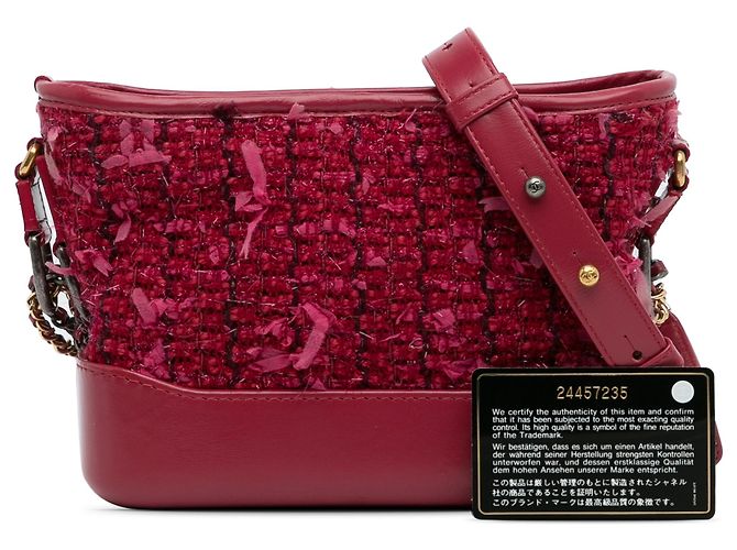 Chanel Rosso Piccolo Tweed Gabrielle Hobo - vista 13