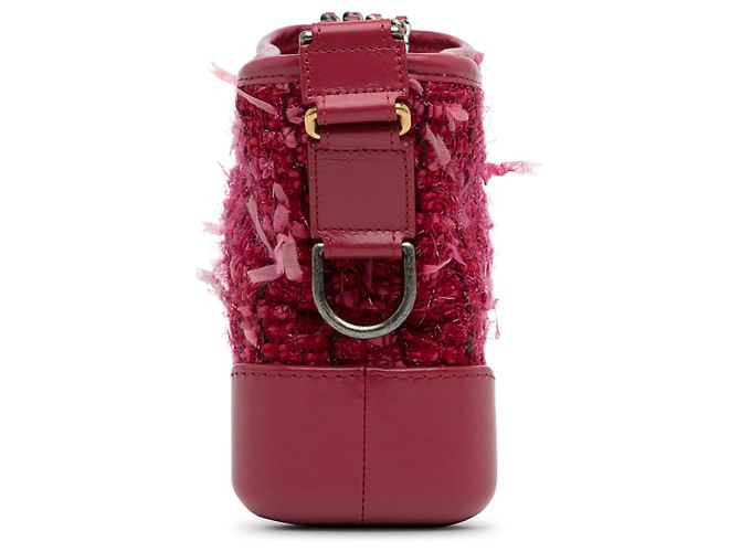 Chanel Rosso Piccolo Tweed Gabrielle Hobo - vista 4