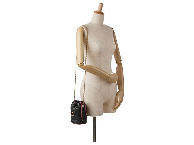 Gucci Mini Torcia Nera GG Marmont 2.0 Borsa da viaggio Nero - vista 10