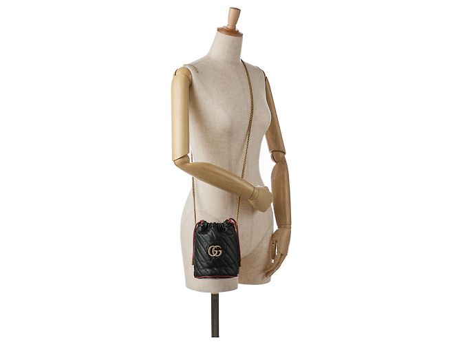 Gucci Mini Torcia Nera GG Marmont 2.0 Borsa da viaggio Nero - vista 11