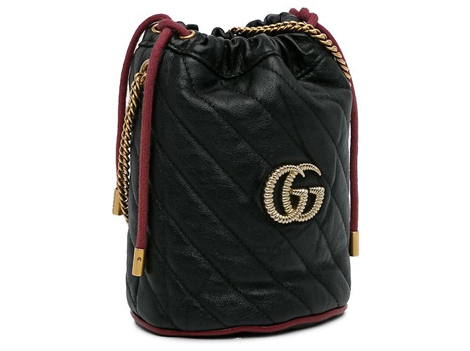 Gucci Mini Torcia Nera GG Marmont 2.0 Borsa da viaggio Nero - vista 2