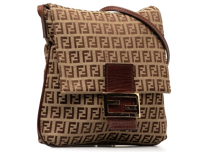 Borsa a tracolla Zucchino marrone di Fendi - vista 2