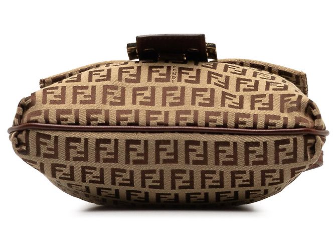 Borsa a tracolla Zucchino marrone di Fendi - vista 4