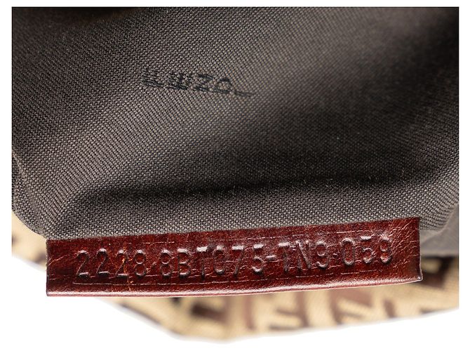 Borsa a tracolla Zucchino marrone di Fendi - vista 7