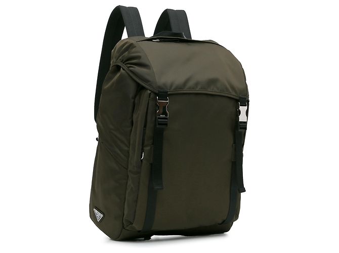 Prada Grüner Tessuto Re-Nylon Montagna Rucksack Dunkelgrün - Ansicht 2