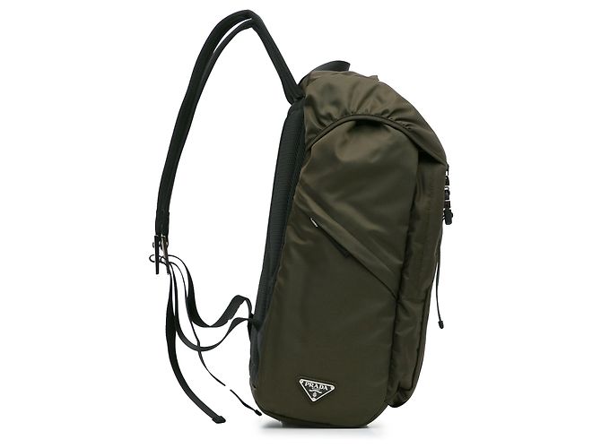 Prada Grüner Tessuto Re-Nylon Montagna Rucksack Dunkelgrün - Ansicht 3