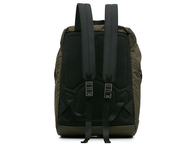 Prada Grüner Tessuto Re-Nylon Montagna Rucksack Dunkelgrün - Ansicht 4