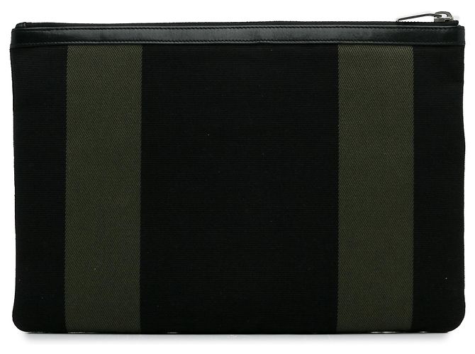 Pochette da spiaggia nera con zip Saint Laurent Nero - vista 4